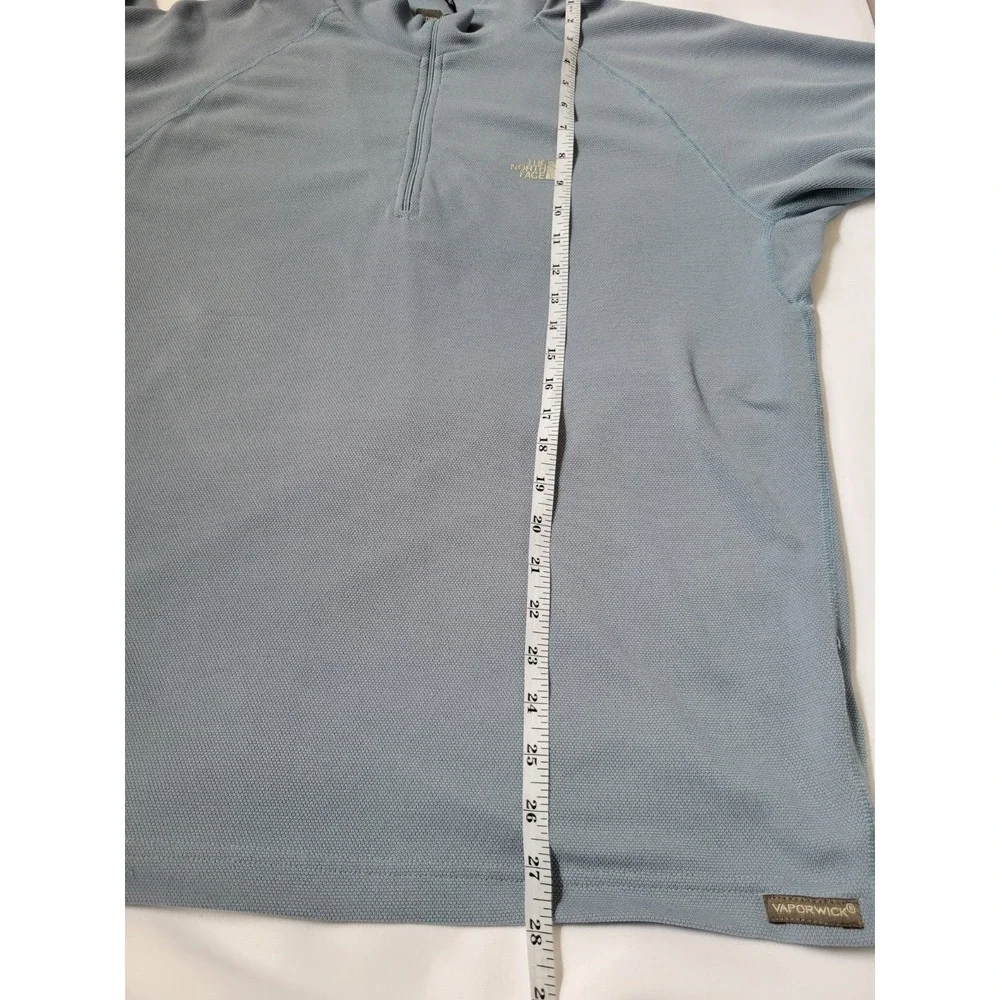 The North Face Mens‎ Blue Vapor Wick 1/4 Zip Blue Pullover Shirt Size Large